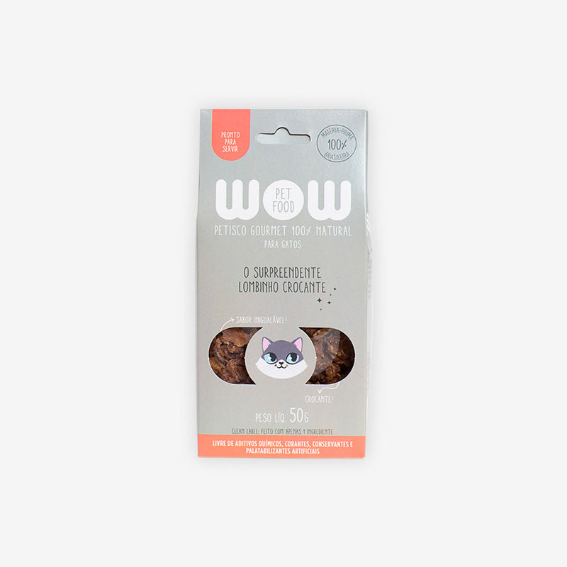 Petisco Natural WOW sabor Lombinho Crocante para Gatos 50g