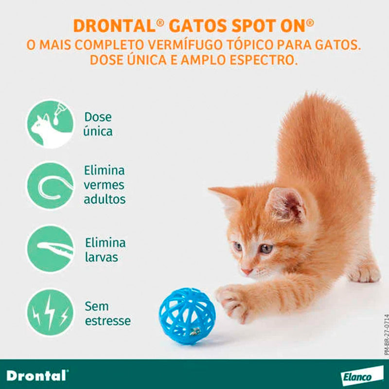 Vermífugo Drontal SpotOn para Gatos de 0.5 a 2.5kg