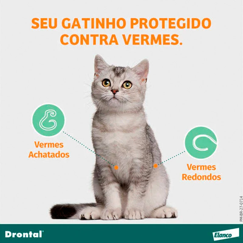 Vermífugo Drontal SpotOn para Gatos de 2.5 a 5.0kg