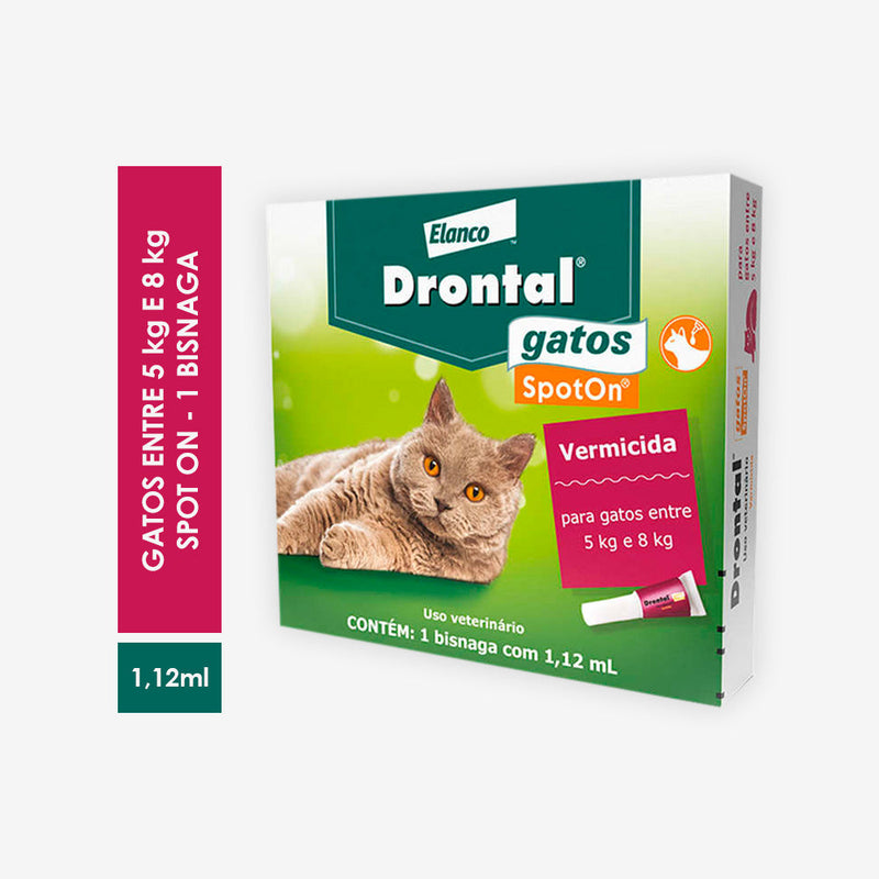 Vermífugo Drontal SpotOn para Gatos de 2.5 a 5.0kg